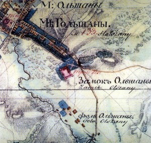 Старая карта Гольшан 19 века